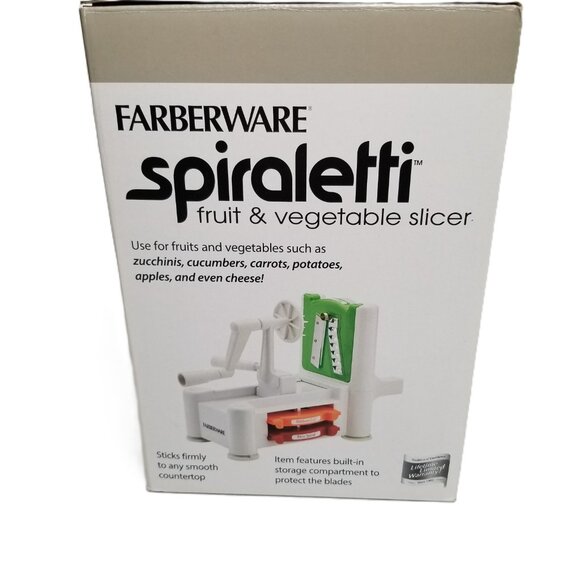 Farberware Spiraletti White Fruit Vegetable Slicer Spiralizer Kitchen Gadget - Picture 5 of 8